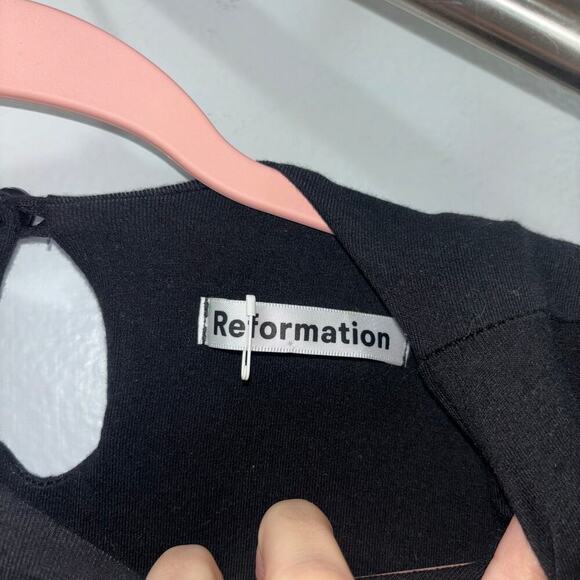 Reformation Rumi Black Dress Size Medium - New Without Tags Kendall Jenner Dress - Picture 12 of 15